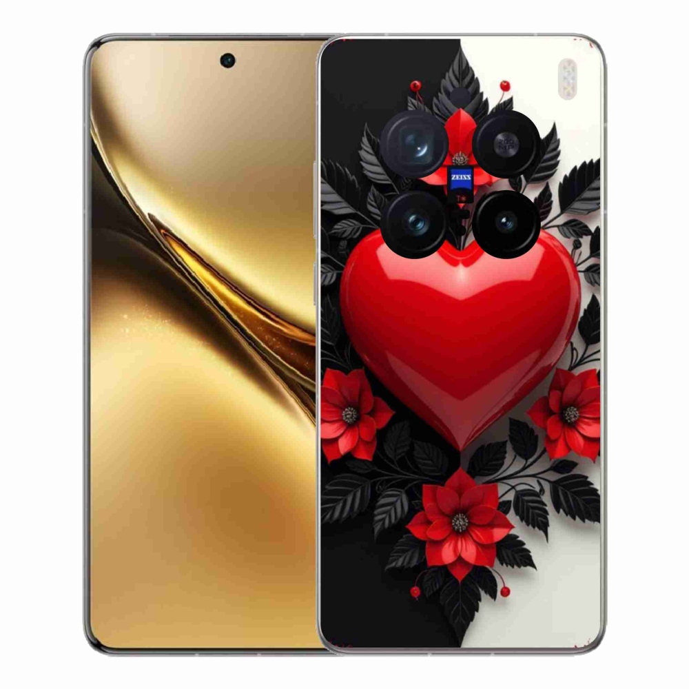Gélový kryt mmCase na Vivo X200 Pro 5G - červené srdce