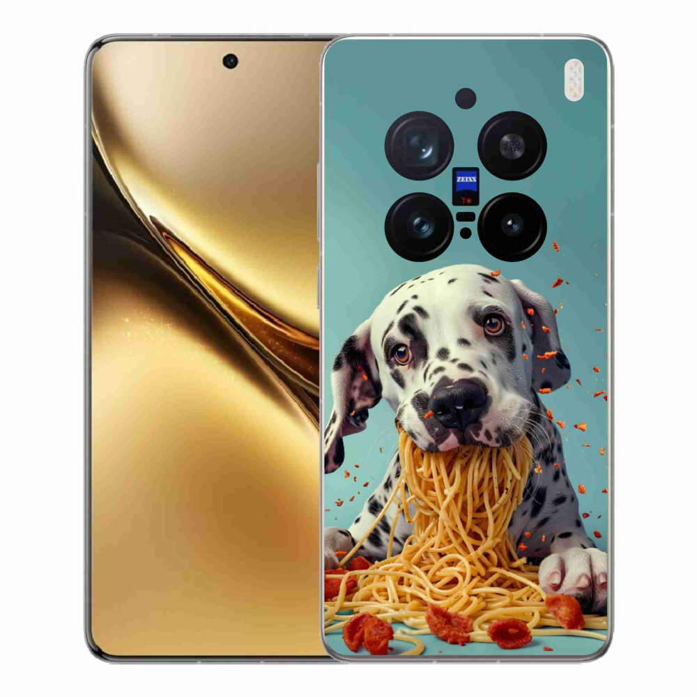 Gélový kryt mmCase na Vivo X200 Pre 5G - dalmatín a špagety