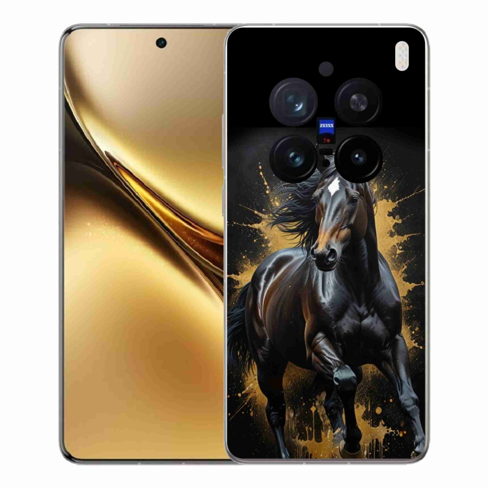 Gélový kryt mmCase na Vivo X200 Pro 5G - elegantný čierny žrebec