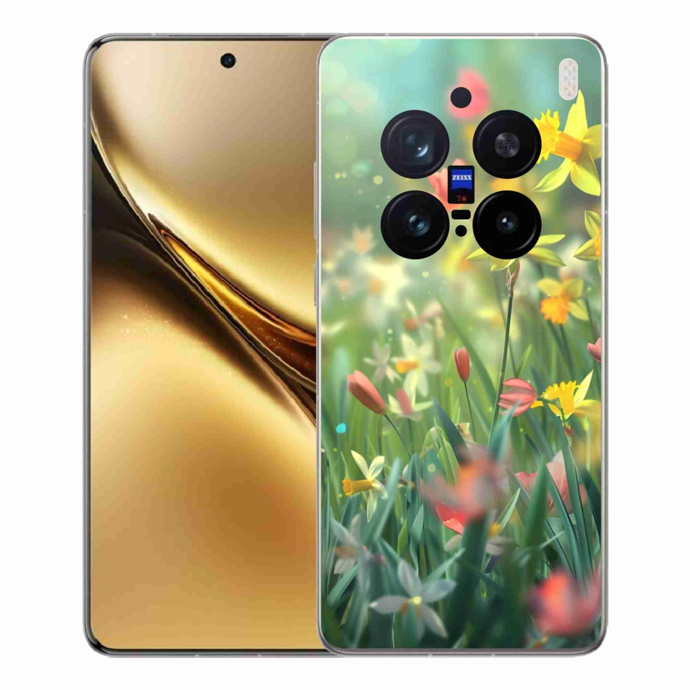 Gélový kryt mmCase na Vivo X200 Pro 5G - jarné kvety