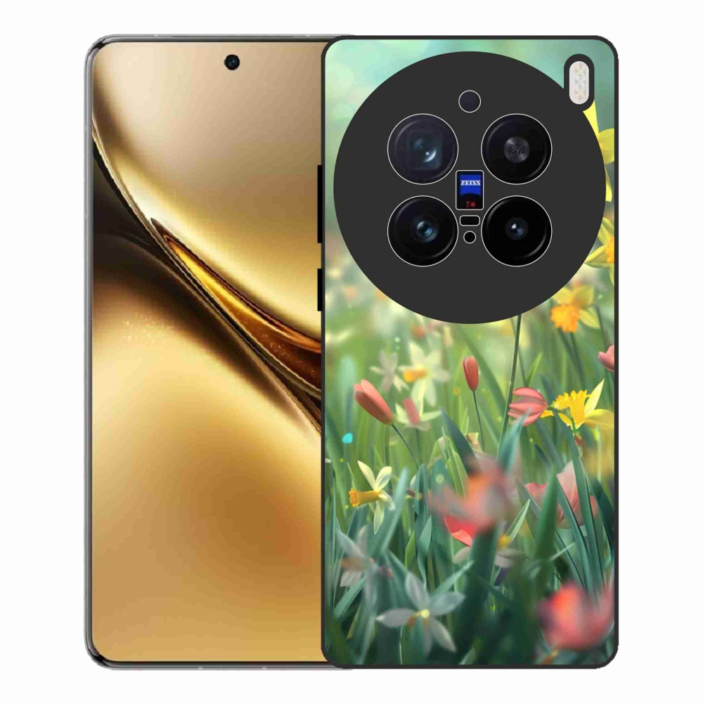 Gélový kryt mmCase na Vivo X200 Pro 5G - jarné kvety