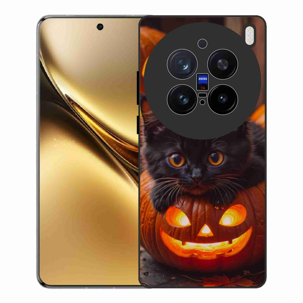 Gélový kryt mmCase na Vivo X200 Pre 5G - mačiatko a tekvica