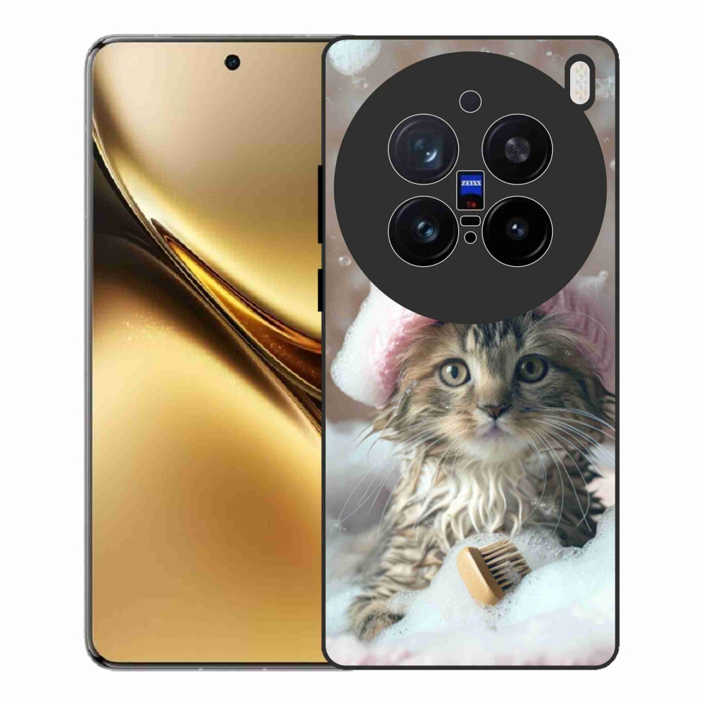 Gélový kryt mmCase na Vivo X200 Pro 5G - mačiatko a kúpeľ