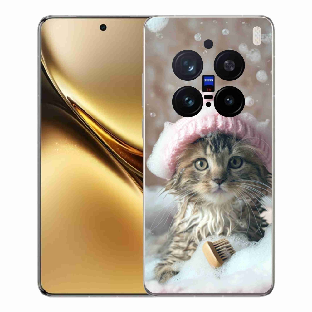 Gélový kryt mmCase na Vivo X200 Pro 5G - mačiatko a kúpeľ