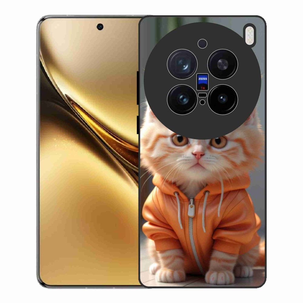 Gélový kryt mmCase na Vivo X200 Pre 5G - mačiatko v mikine