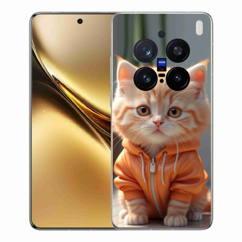 Gélový kryt mmCase na Vivo X200 Pre 5G - mačiatko v mikine