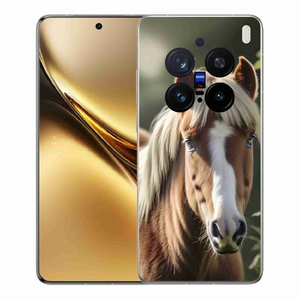 Gélový kryt mmCase na Vivo X200 Pre 5G - kôň so svetlou hrivou