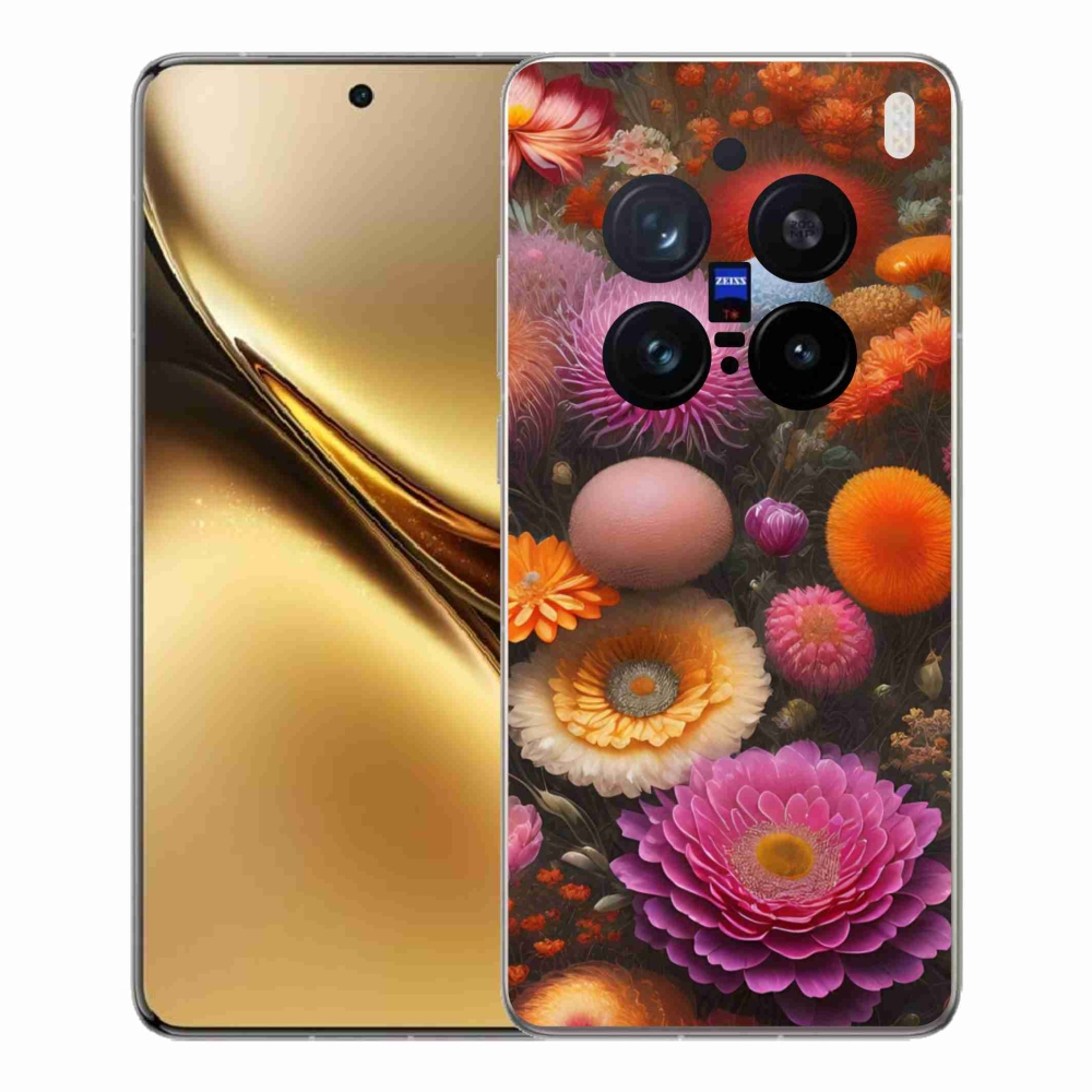 Gélový kryt mmCase na Vivo X200 Pro 5G - kvetinová kompozícia