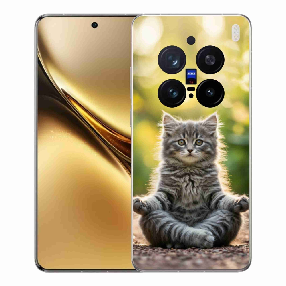 Gélový kryt mmCase na Vivo X200 Pre 5G - meditujúce mačiatko