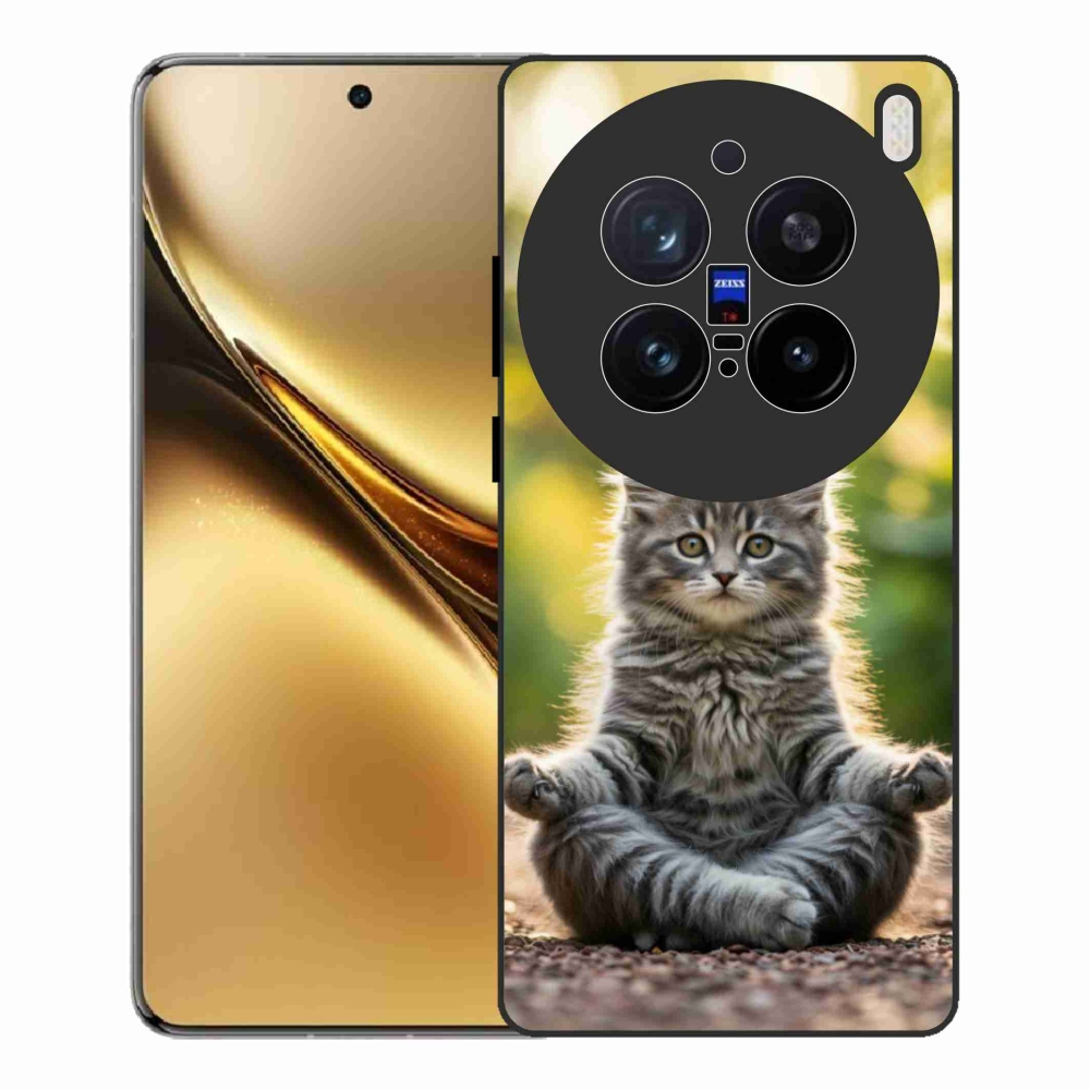 Gélový kryt mmCase na Vivo X200 Pre 5G - meditujúce mačiatko