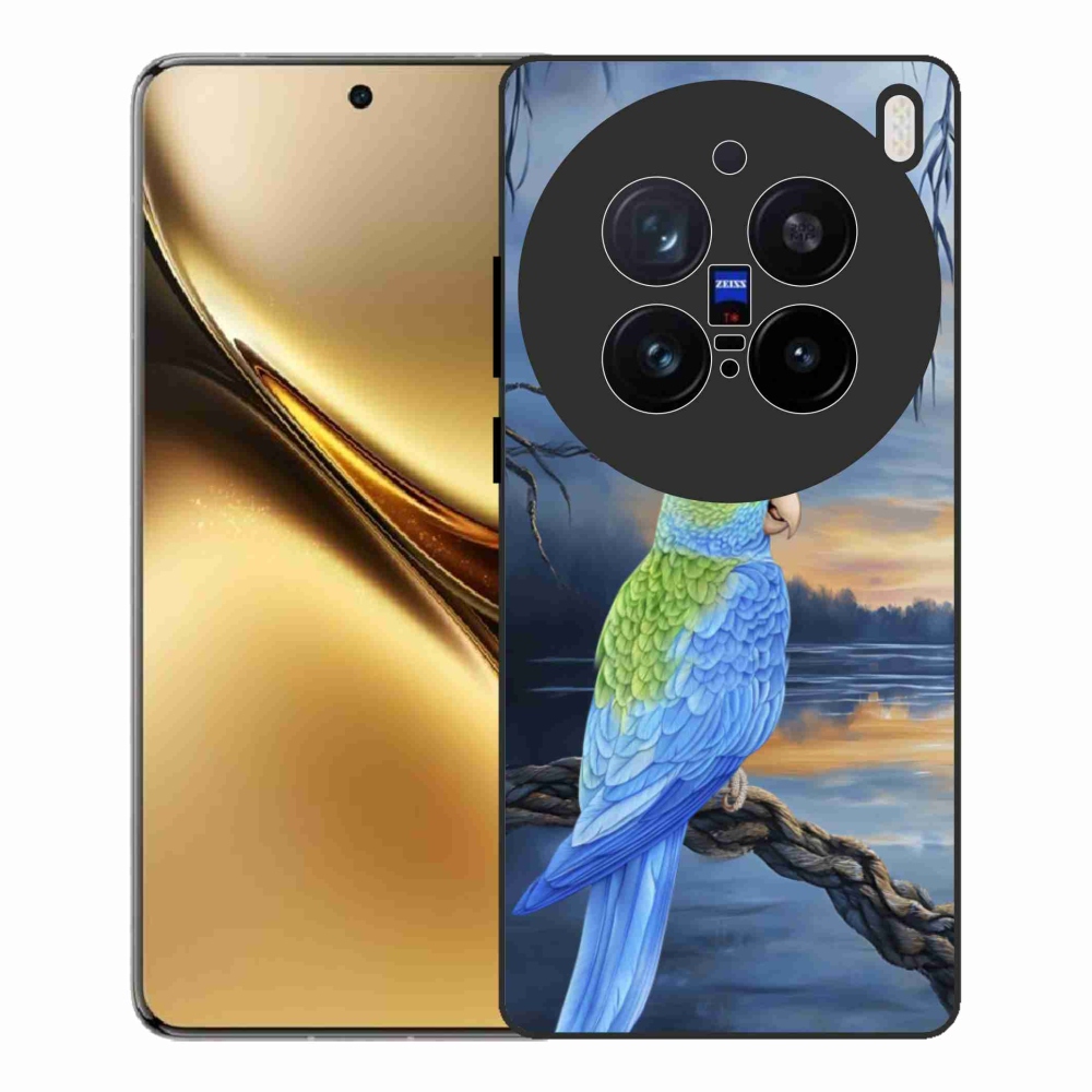 Gélový kryt mmCase na Vivo X200 Pro 5G - modrý papagáj