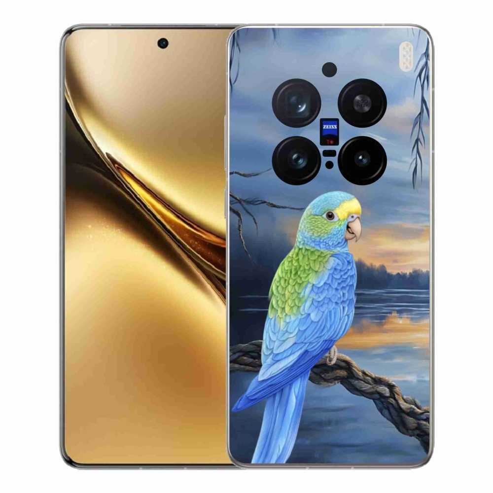 Gélový kryt mmCase na Vivo X200 Pro 5G - modrý papagáj