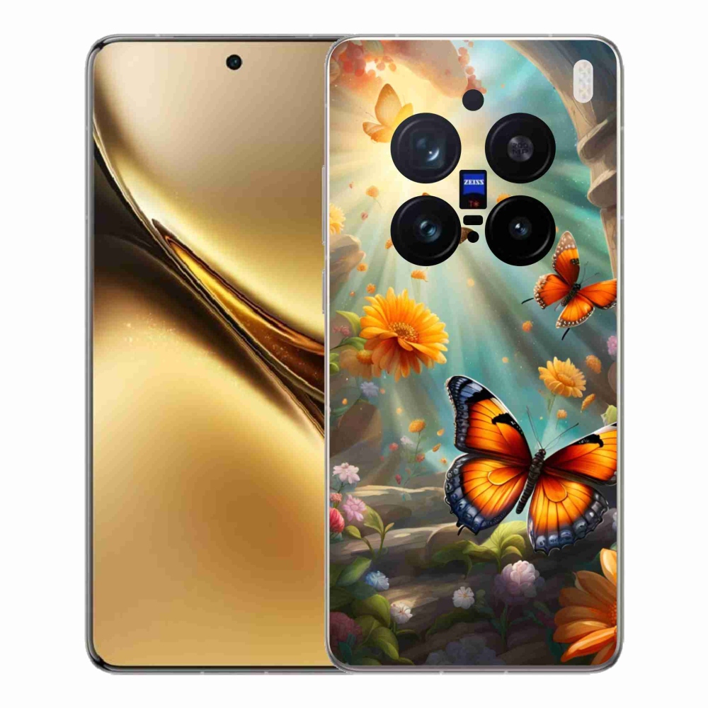 Gélový kryt mmCase na Vivo X200 Pro 5G - motýlia záhrada 2