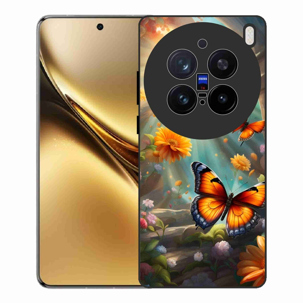 Gélový kryt mmCase na Vivo X200 Pro 5G - motýlia záhrada 2