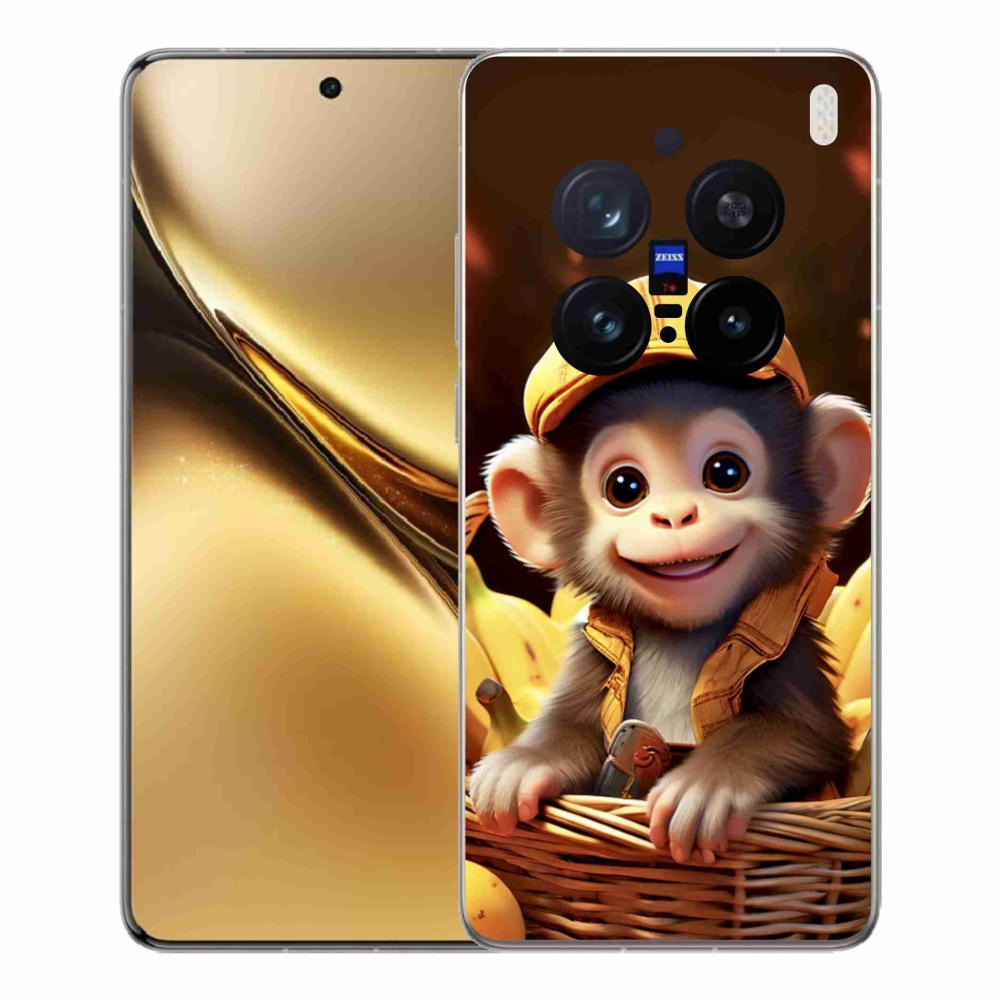 Gélový kryt mmCase na Vivo X200 Pro 5G - opice v košíku