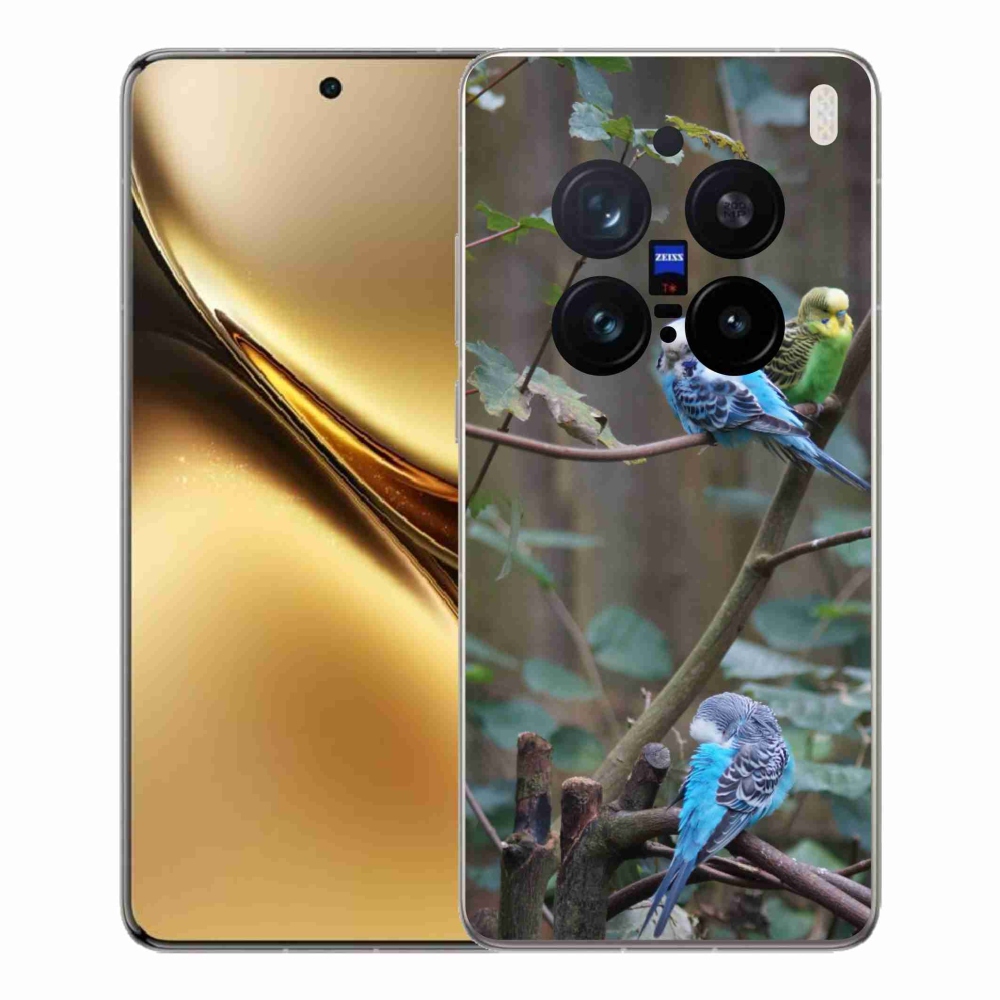 Gélový kryt mmCase na Vivo X200 Pre 5G - papagáje na vetve