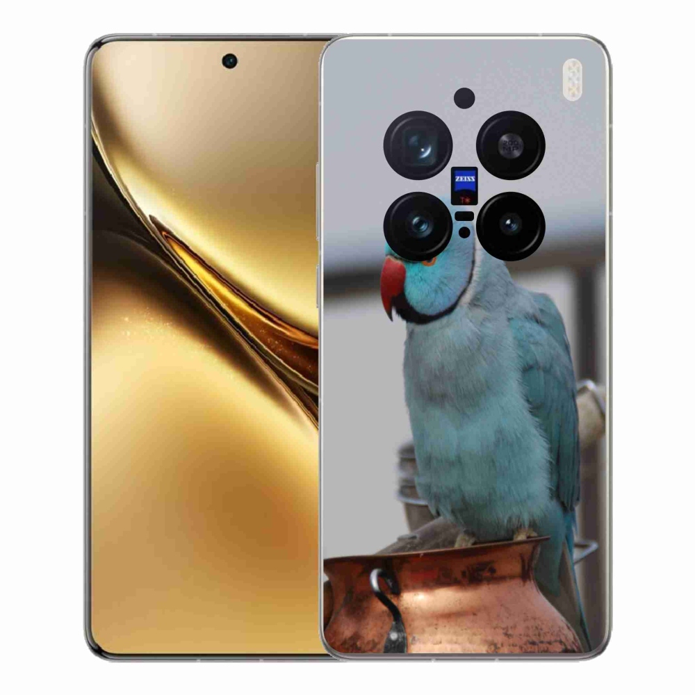 Gélový kryt mmCase na Vivo X200 Pre 5G - papagáj alexander modrý