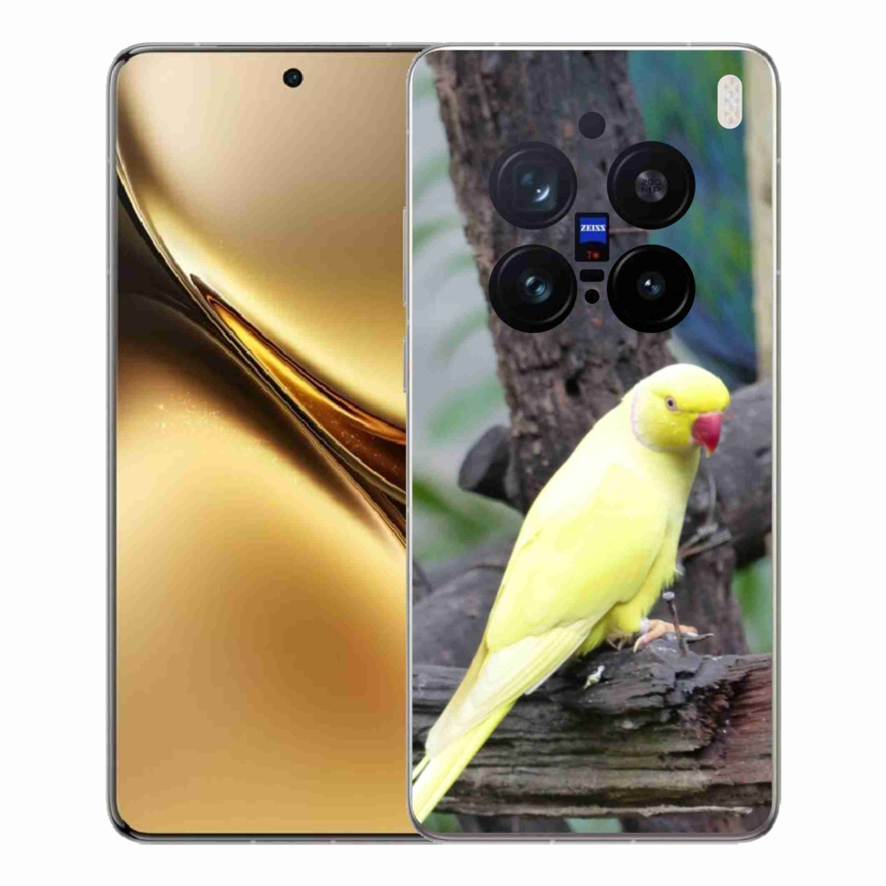 Gélový kryt mmCase na Vivo X200 Pre 5G - papagáj alexander žltý