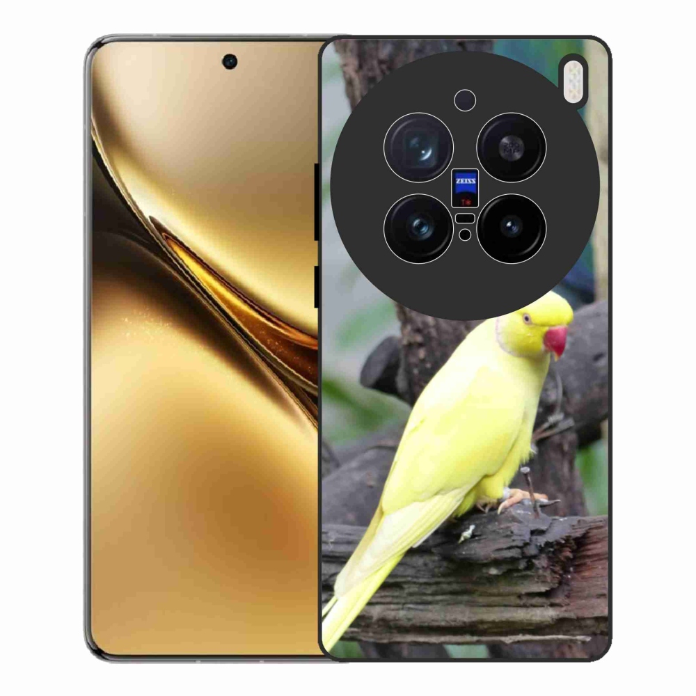 Gélový kryt mmCase na Vivo X200 Pre 5G - papagáj alexander žltý
