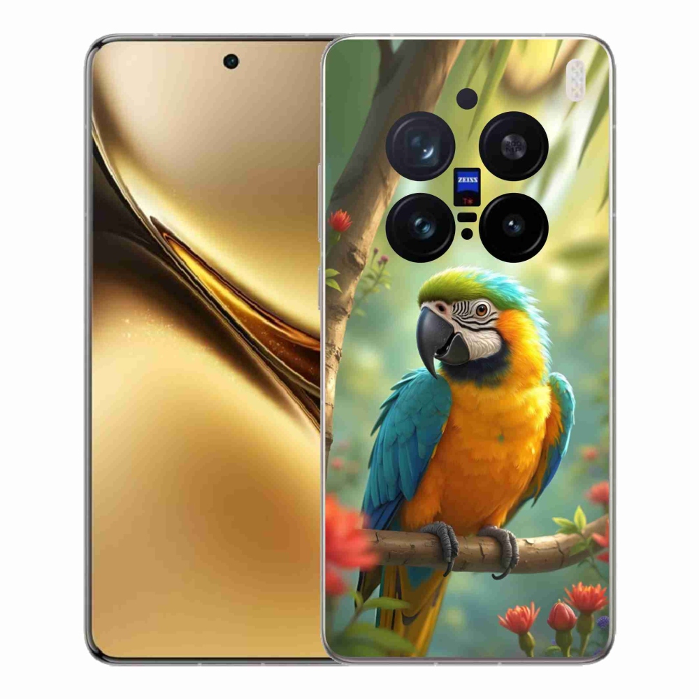 Gélový kryt mmCase na Vivo X200 Pre 5G - papagáj ara modrožltá