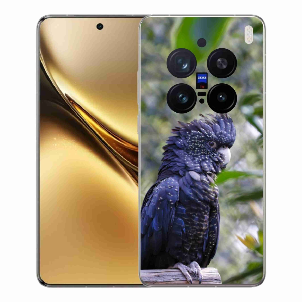 Gélový kryt mmCase na Vivo X200 Pro 5G - papagáj kakadu čierny