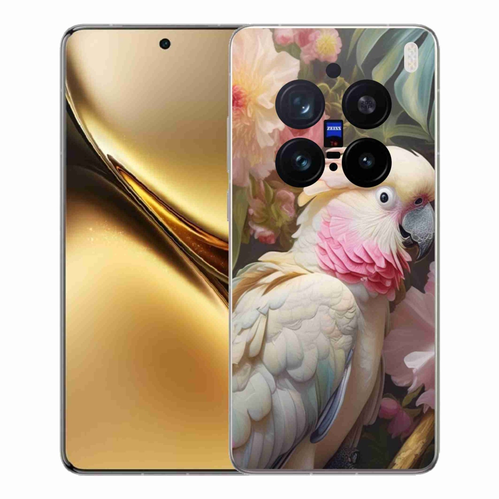 Gélový kryt mmCase na Vivo X200 Pro 5G - papagáj kakadu ružový 2