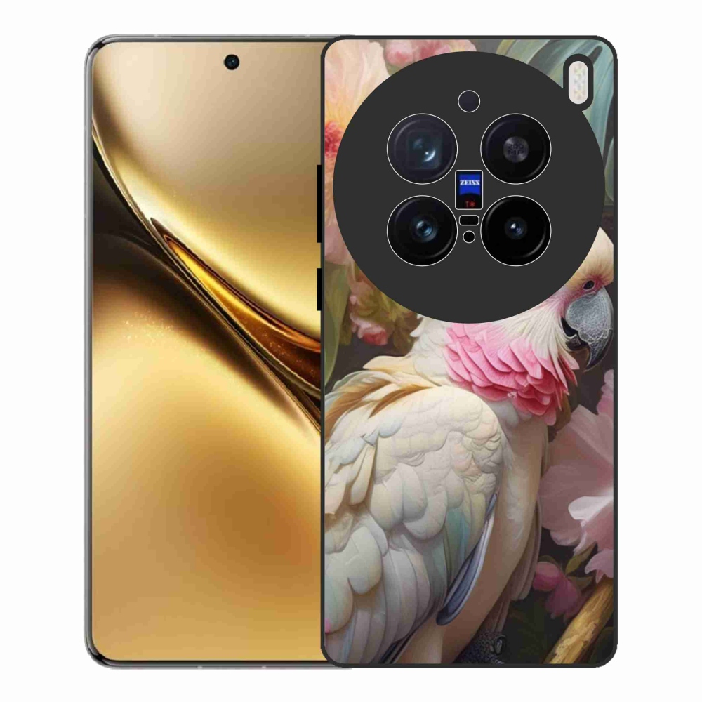 Gélový kryt mmCase na Vivo X200 Pro 5G - papagáj kakadu ružový 2