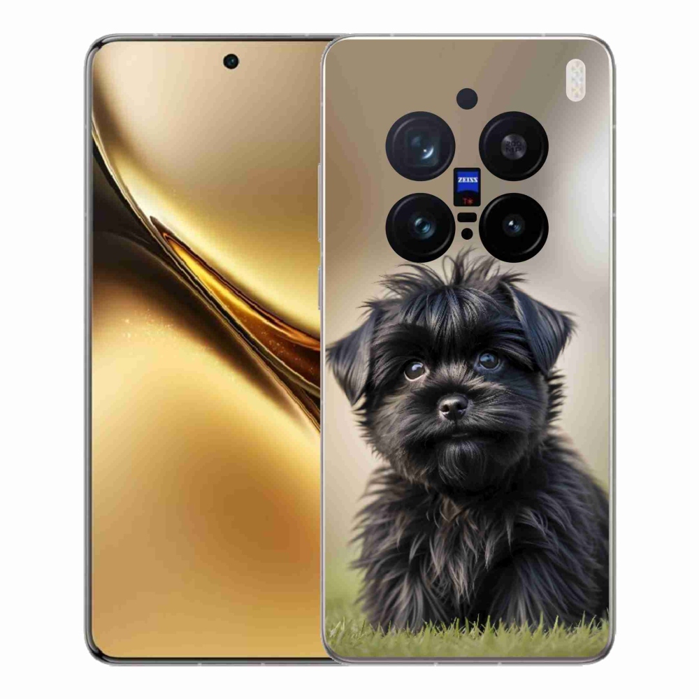 Gélový kryt mmCase na Vivo X200 Pro 5G - roztomilý čierny psík