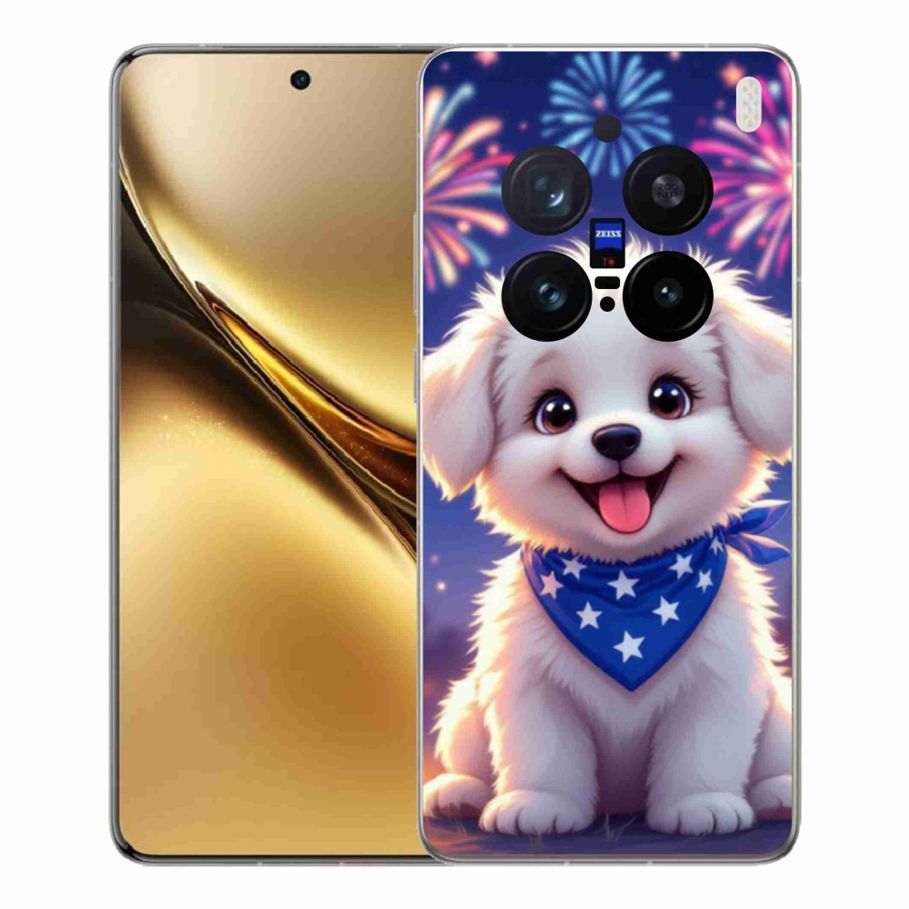 Gélový kryt mmCase na Vivo X200 Pro 5G - slávnostné šteňa