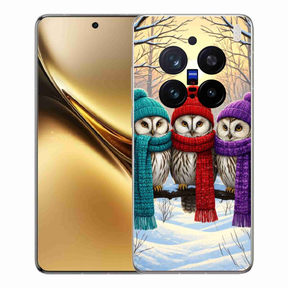 Gélový kryt mmCase na Vivo X200 Pro 5G - soví priatelia