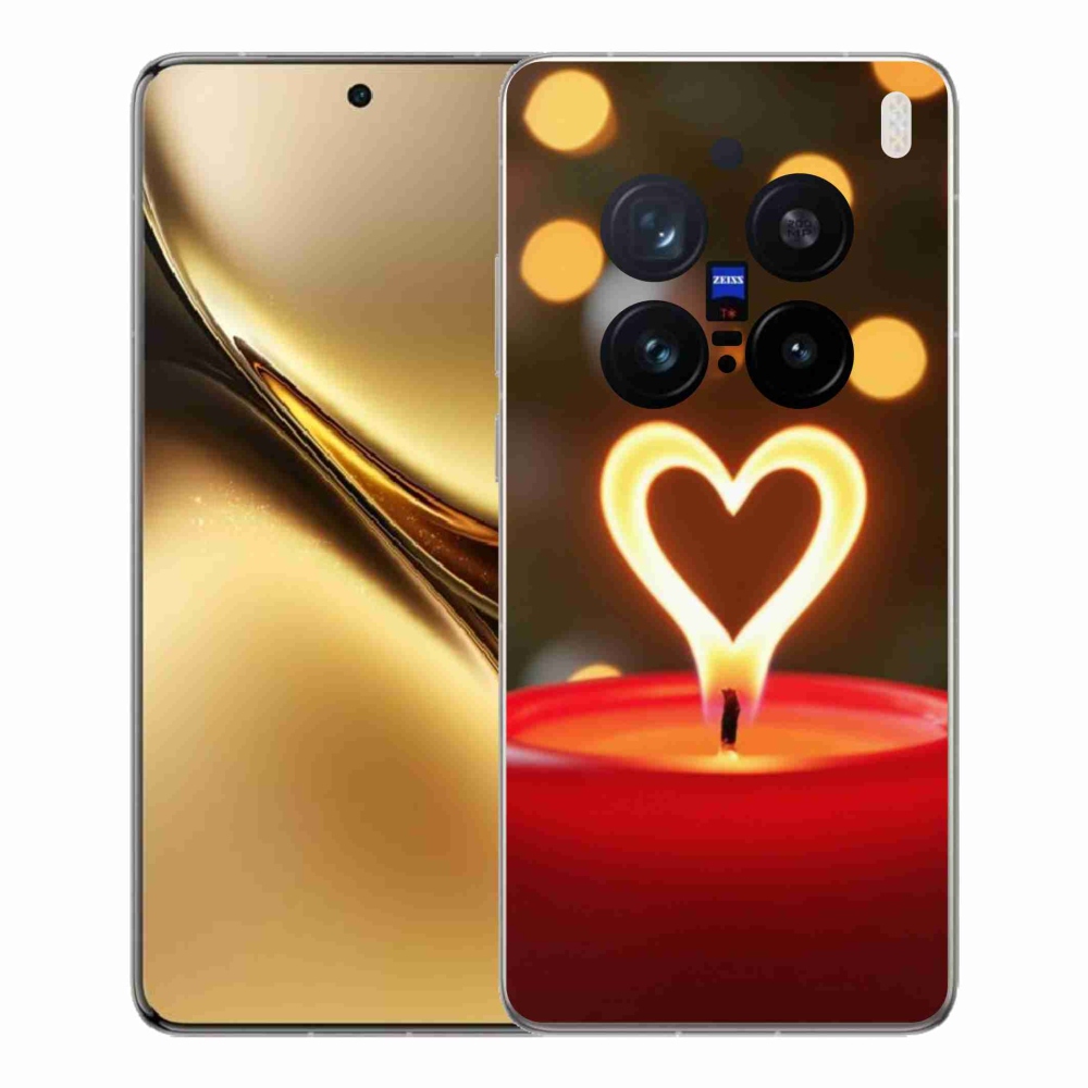 Gélový kryt mmCase na Vivo X200 Pro 5G - srdce z plameňa