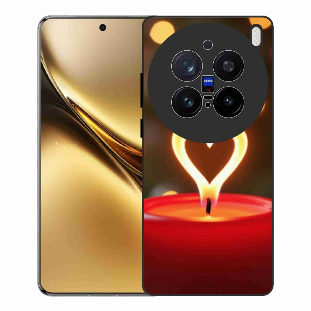 Gélový kryt mmCase na Vivo X200 Pro 5G - srdce z plameňa