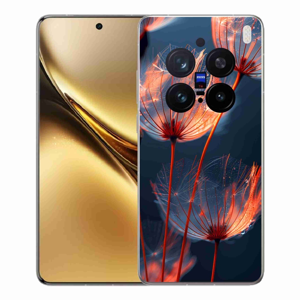 Gélový kryt mmCase na Vivo X200 Pro 5G - svetielkujúce páperie