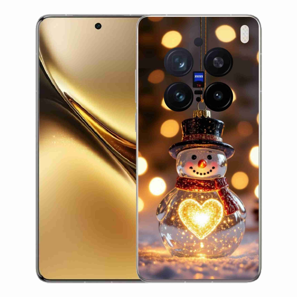 Gélový kryt mmCase na Vivo X200 Pro 5G - svietiaci vianočný snehuliak