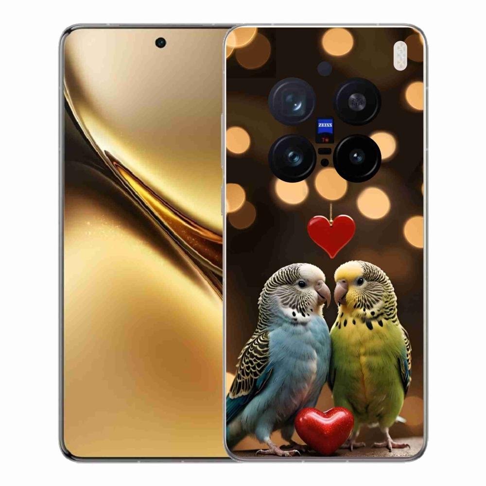Gélový kryt mmCase na Vivo X200 Pre 5G - zamilovaní papagáje