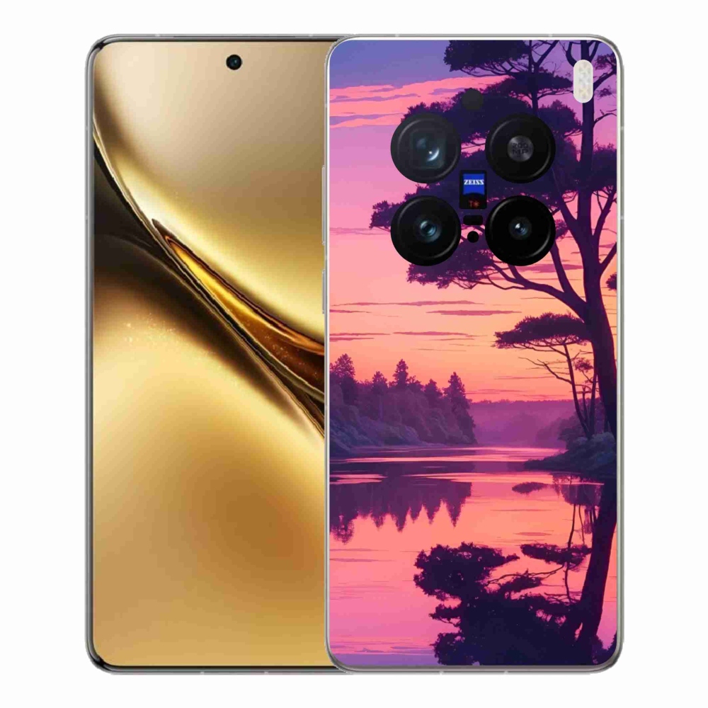 Gélový kryt mmCase na Vivo X200 Pro 5G - západ slnka nad jazerom
