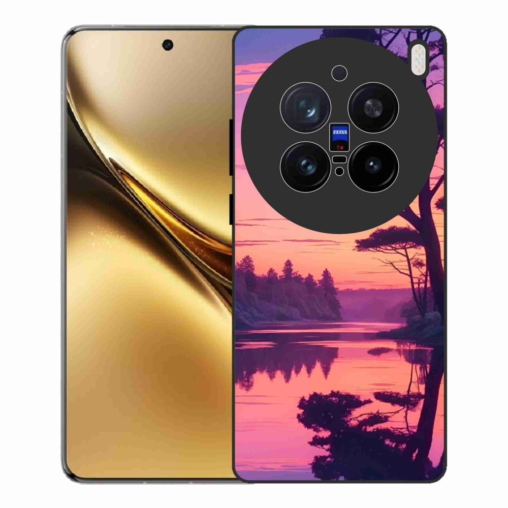 Gélový kryt mmCase na Vivo X200 Pro 5G - západ slnka nad jazerom