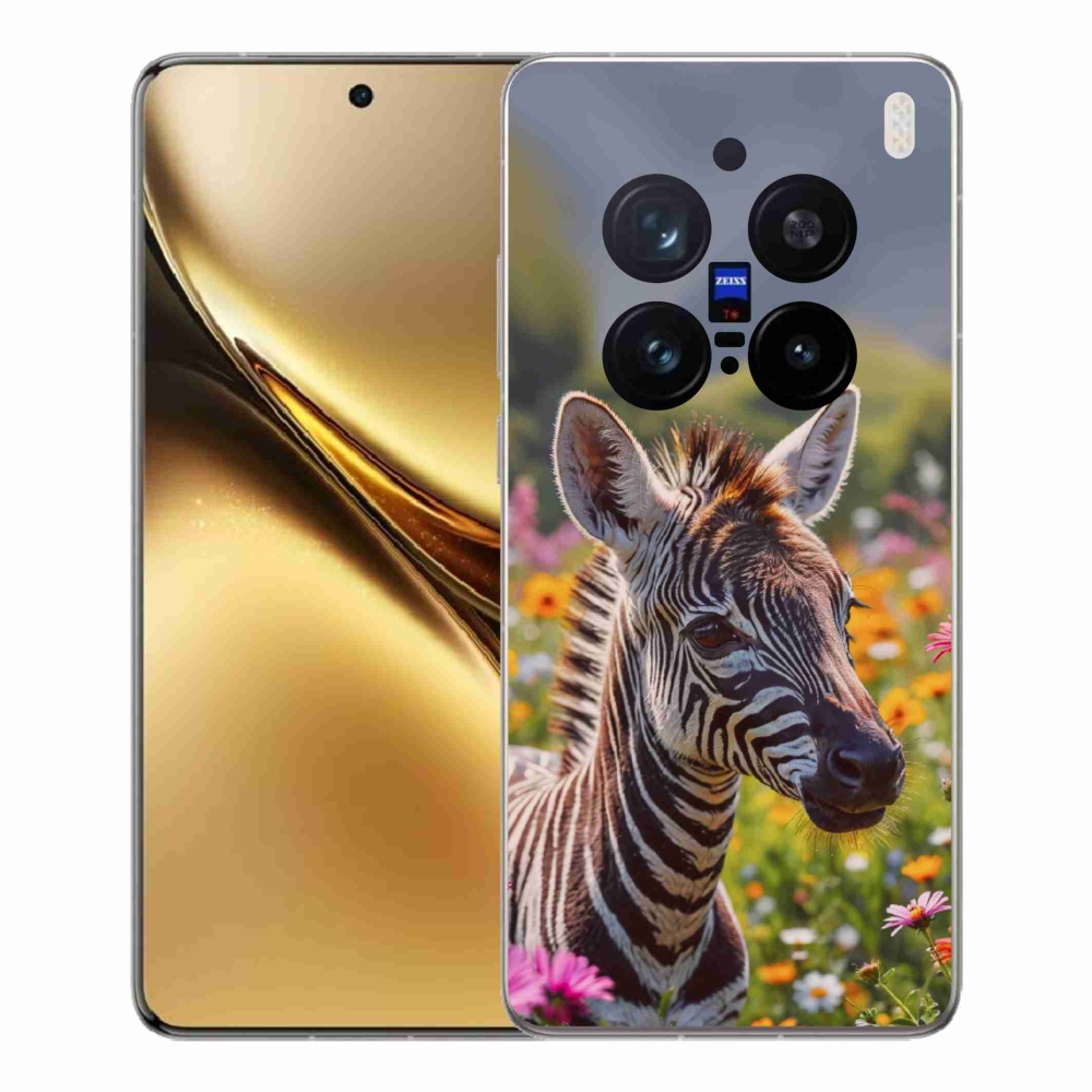 Gélový kryt mmCase na Vivo X200 Pro 5G - zebra na lúke