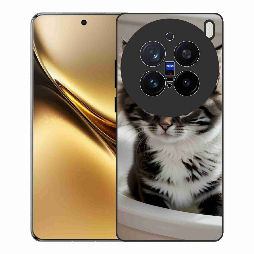 Gélový kryt mmCase na Vivo X200 Pro 5G - zvedavé mačiatko