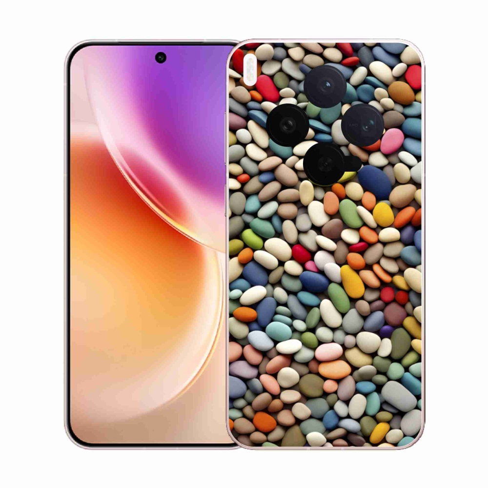 Gélový kryt mmCase na Vivo X300 5G - farebné kamienky 2