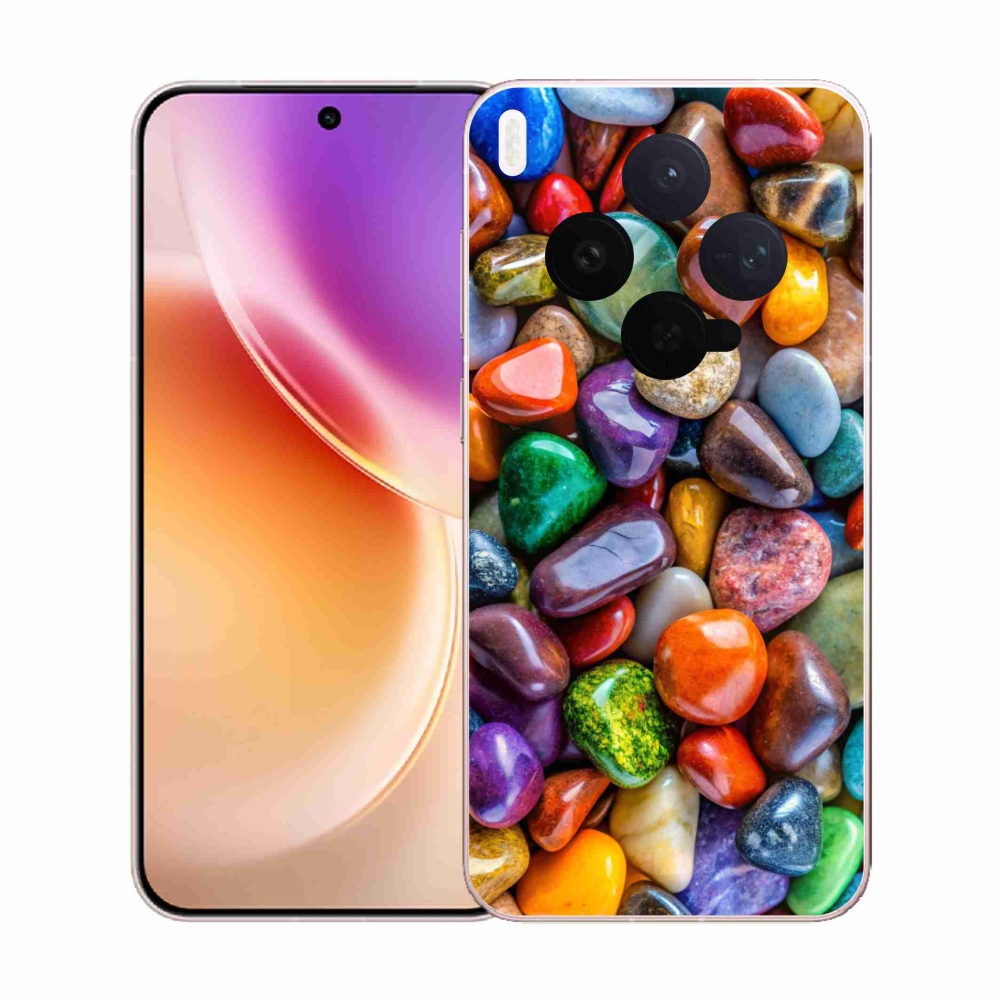 Gélový kryt mmCase na Vivo X300 5G - farebné kamienky