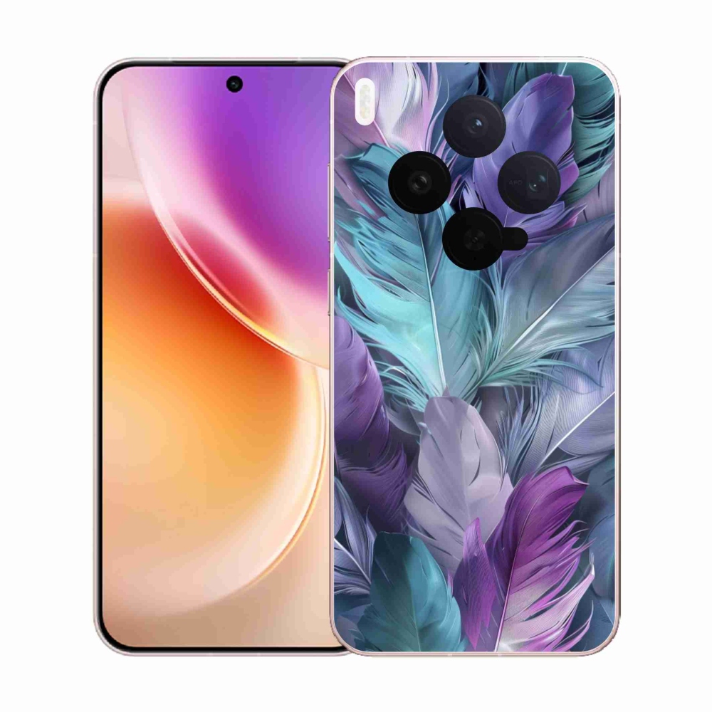 Gélový kryt mmCase na Vivo X300 5G - farebné perie 2