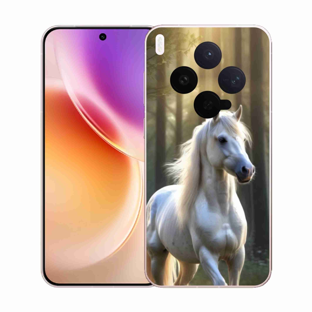 Gélový kryt mmCase na Vivo X300 5G - biely kôň 3