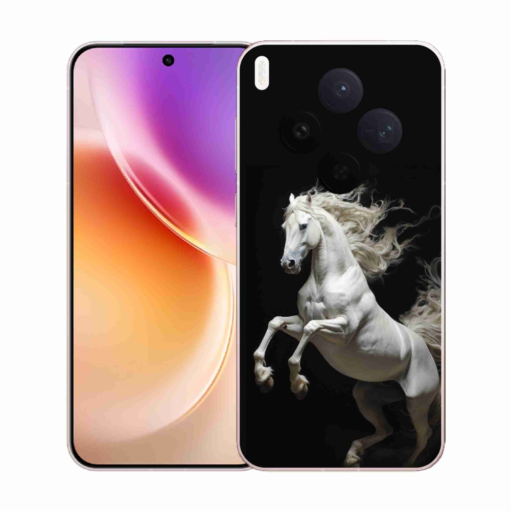 Gélový kryt mmCase na Vivo X300 5G - biely kôň 4