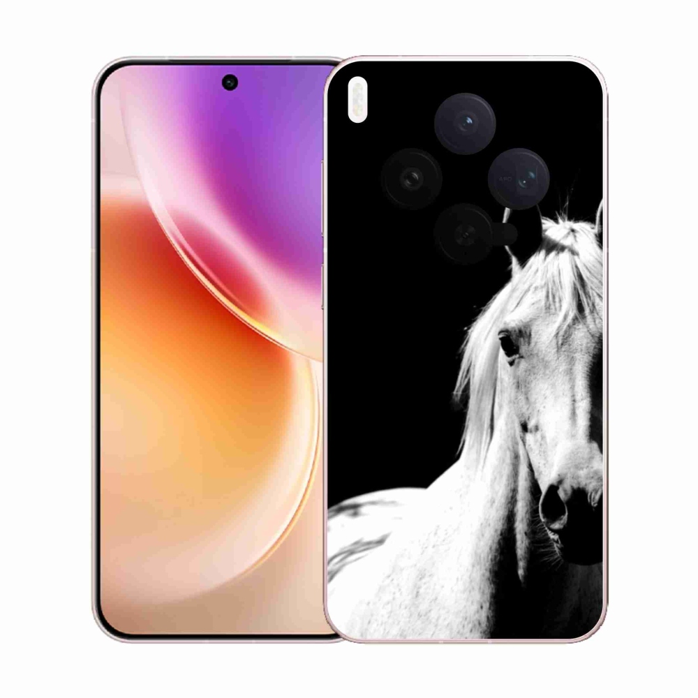 Gélový kryt mmCase na Vivo X300 5G - biely kôň 5