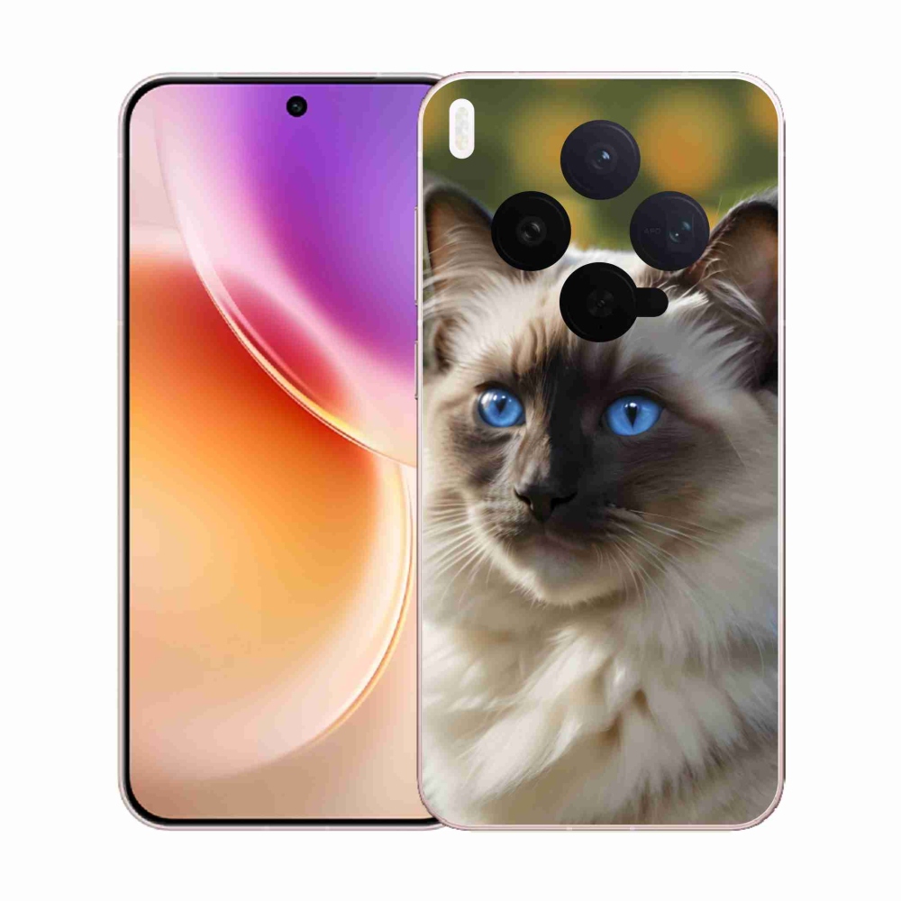 Gélový kryt mmCase na Vivo X300 5G - biely ragdoll