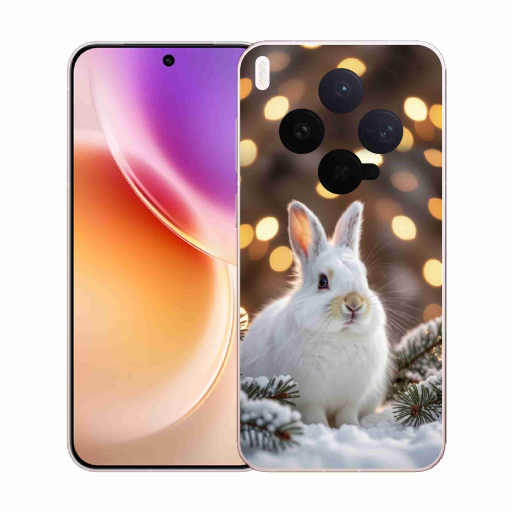 Gélový kryt mmCase na Vivo X300 5G - biely zajac