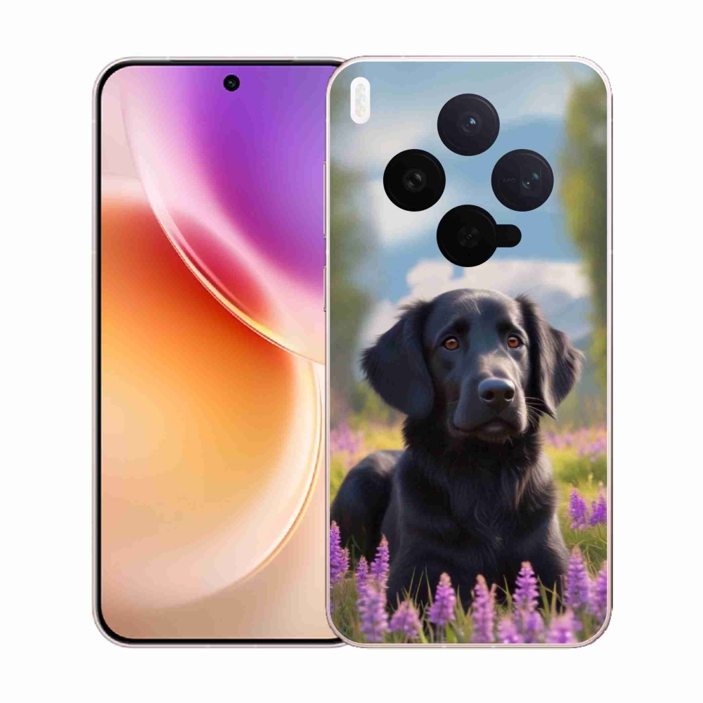 Gélový kryt mmCase na Vivo X300 5G - elegantný čierny retriever