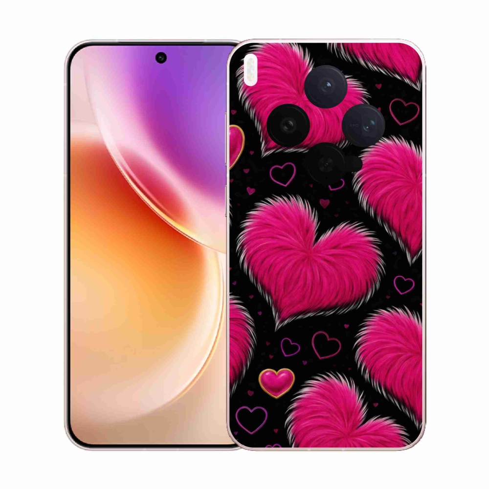 Gélový kryt mmCase na Vivo X300 5G - hebké srdce