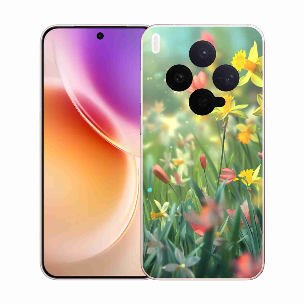 Gélový kryt mmCase na Vivo X300 5G - jarné kvety